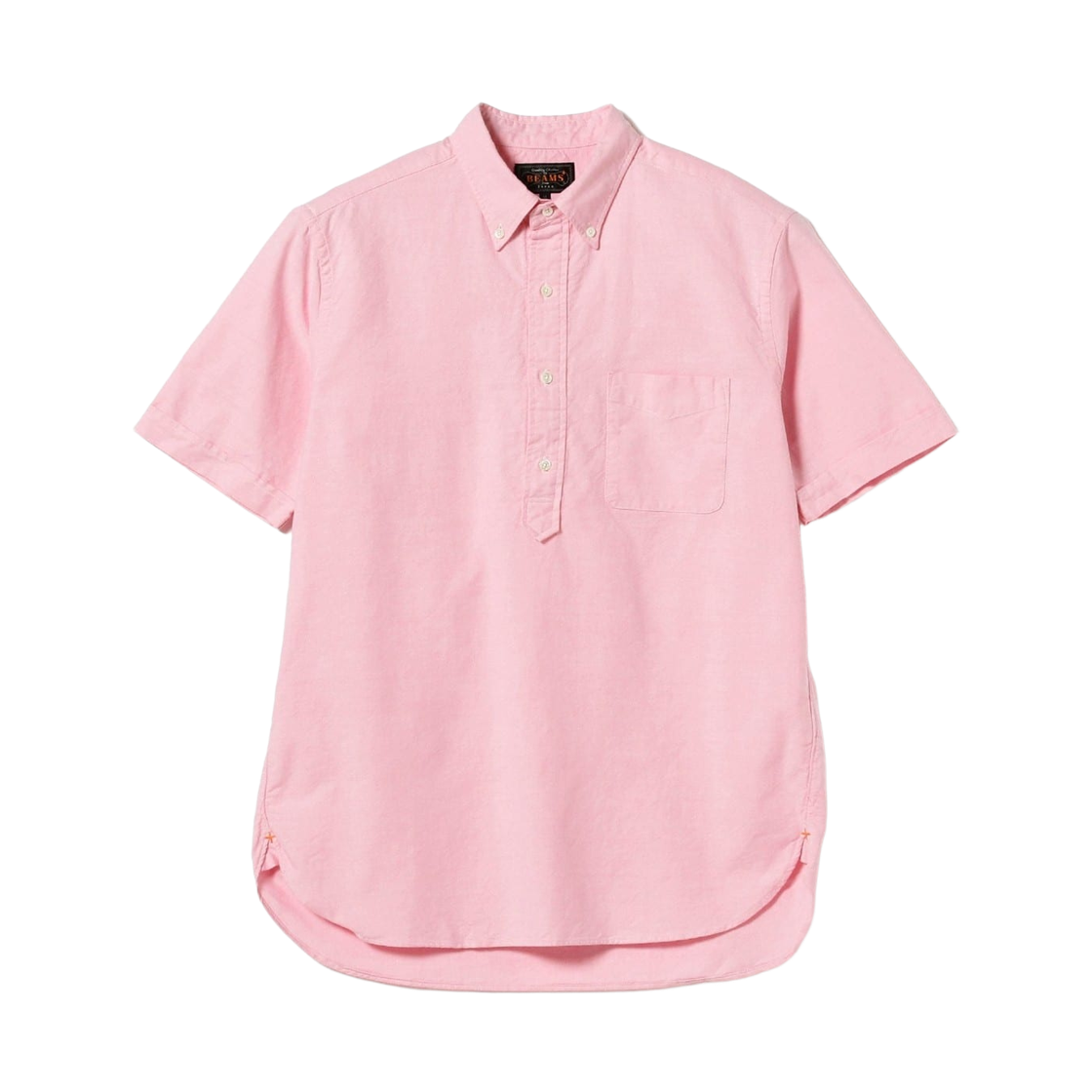 38-01-0031-139 Beams Plus Button Down Short Sleeve Oxford Pullover Pink