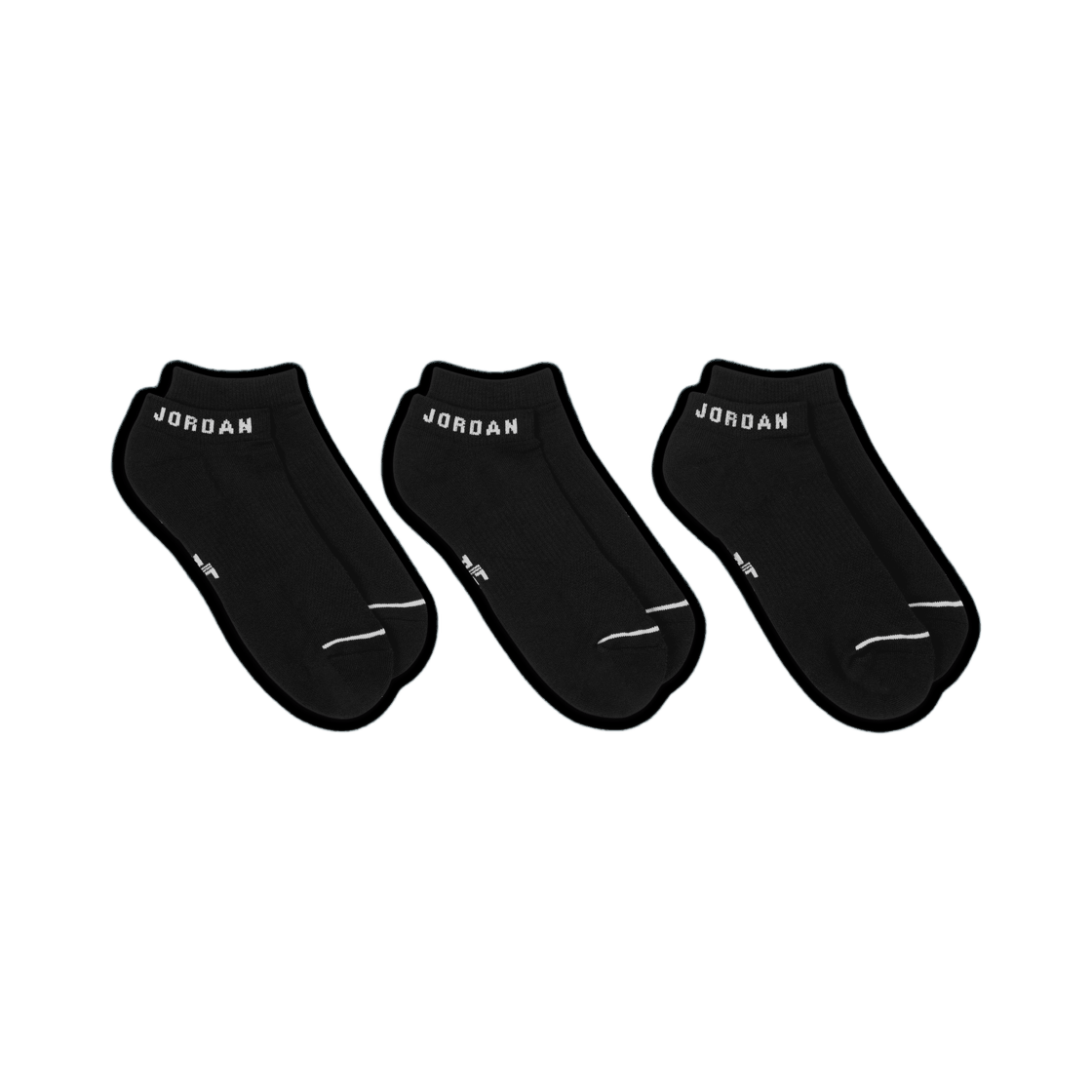 DX9656-010 Jordan Everyday No-Show Socks Black White (3 Pack/Korean Ver.)