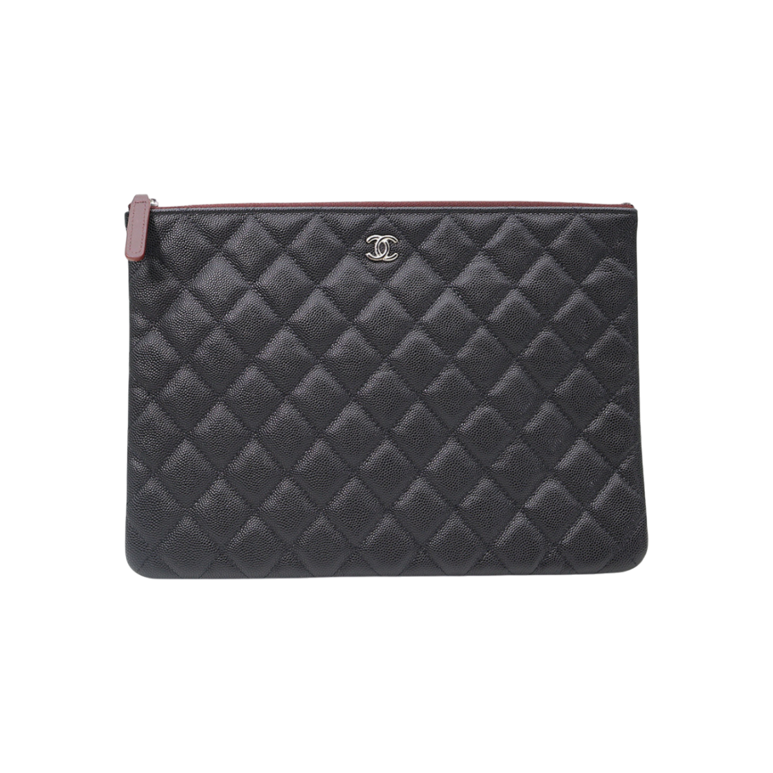 IT74UVIPOBAM Chanel Black Caviar Gold Classic New Medium Clutch (31 Series)