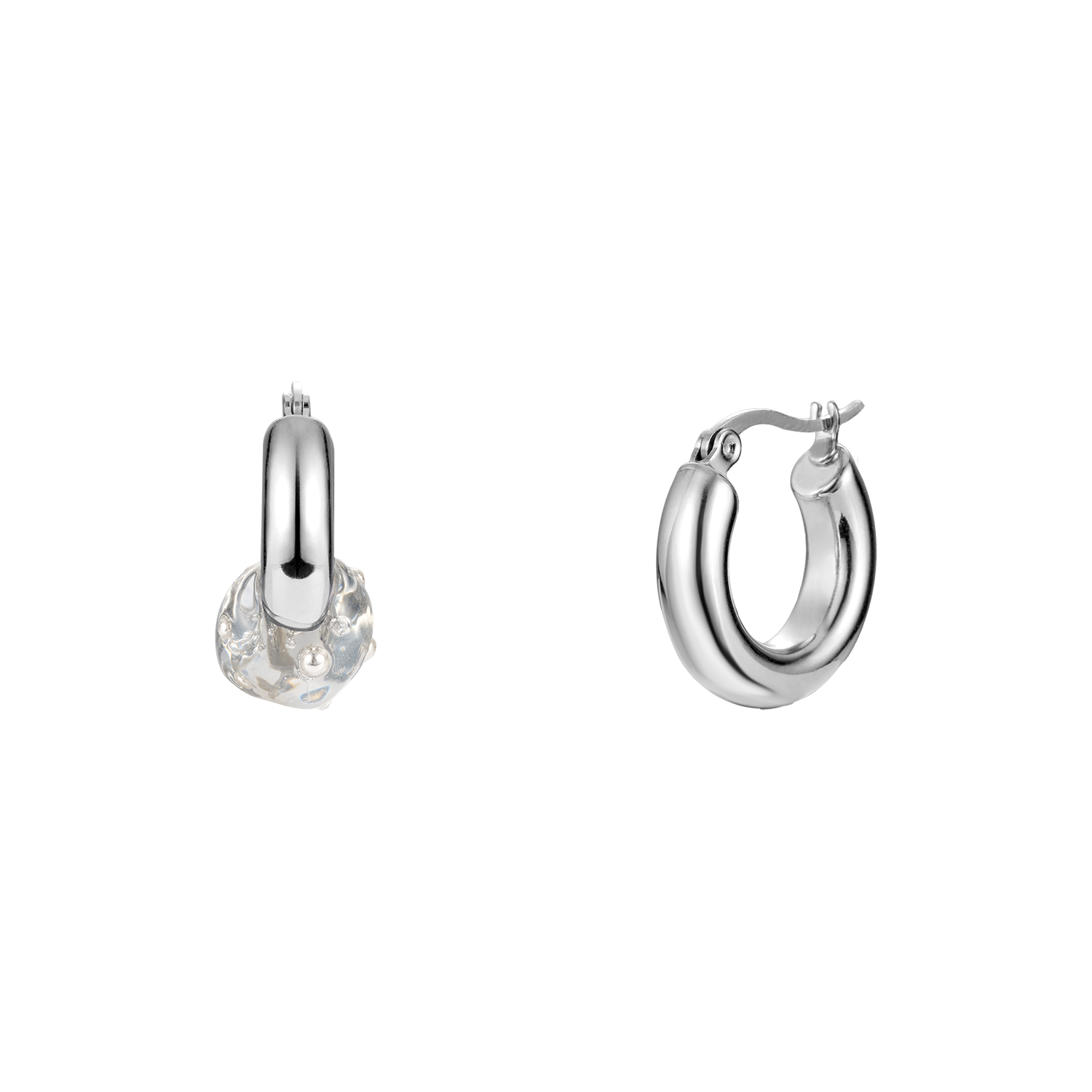 엔프프 롤리팝 후프 이어링 클리어(Nff Lollipop Hoop Earrings Clear)