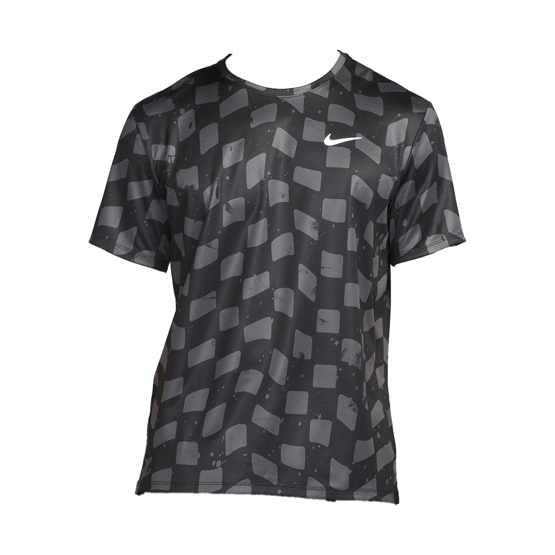 DX0871-060 Nike Dri-Fit Miler Short Sleeve Running Top Black - Asia
