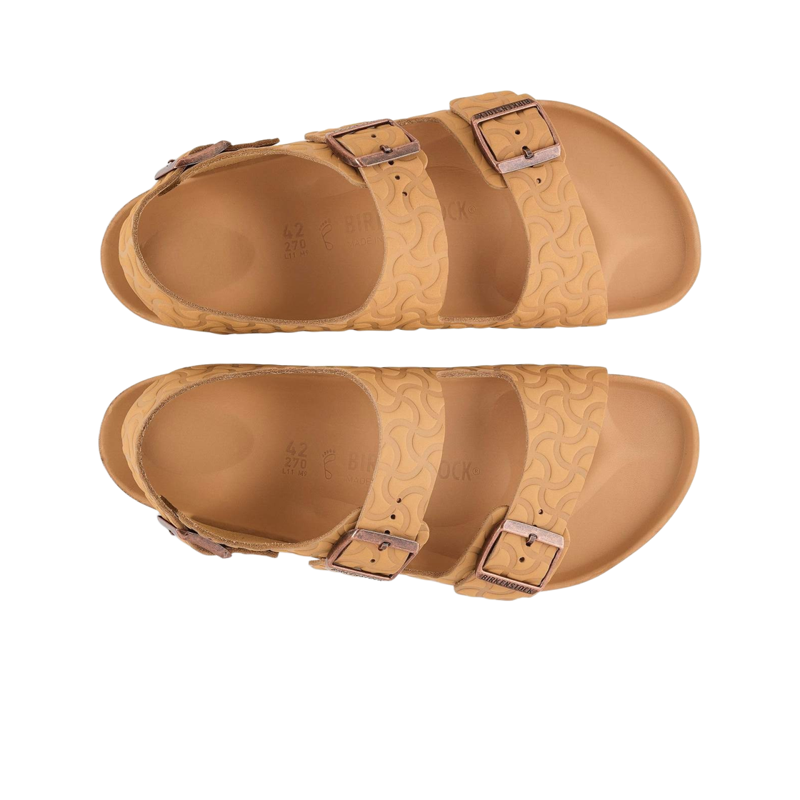 버켄스탁 밀라노 엠보스드 레더 네이쳐 세미 베지터블 탄 - 레귤러(Birkenstock Milano Embossed Leather Nature Semi Vegetable Tan - Regular) - 2