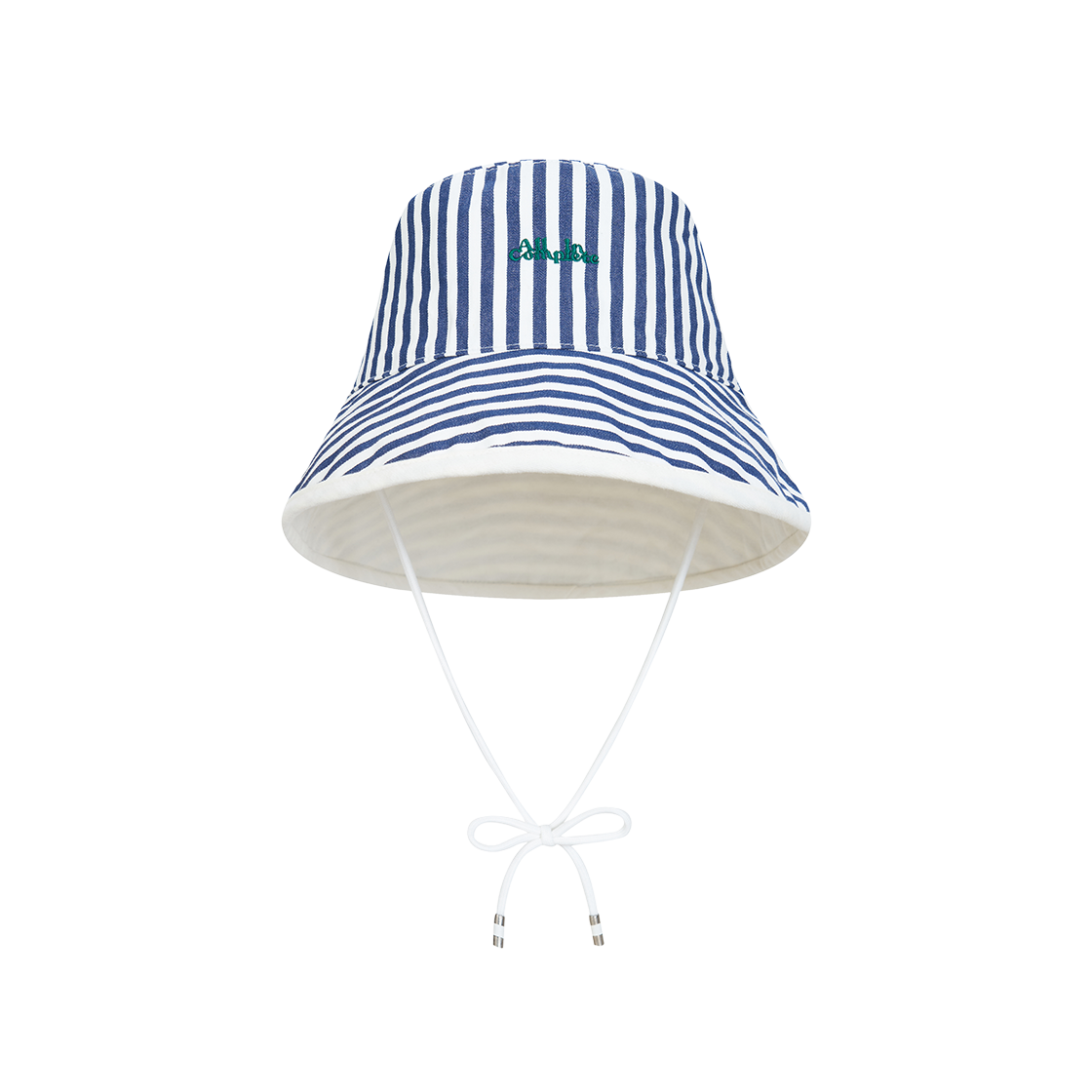 올인컴플리트 리버시블 스트라이프 와이드 버킷햇 네이비(Allincomplete Reversible Stripe Wide Bucket Hat Navy)