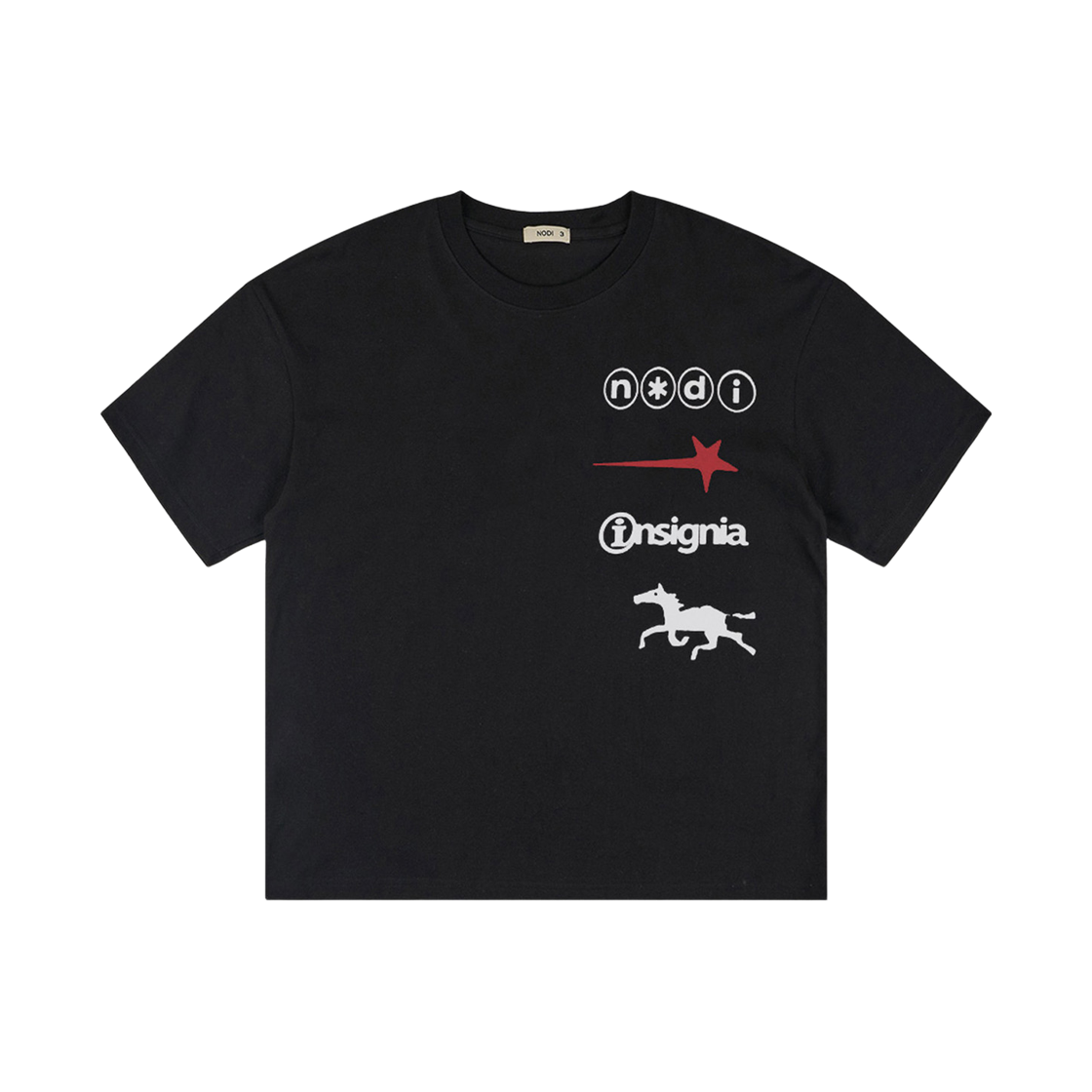 노디 시그널 스타 홀스 크롭티 블랙(NODI Signal Star Horse Crop Tee Black) - 1