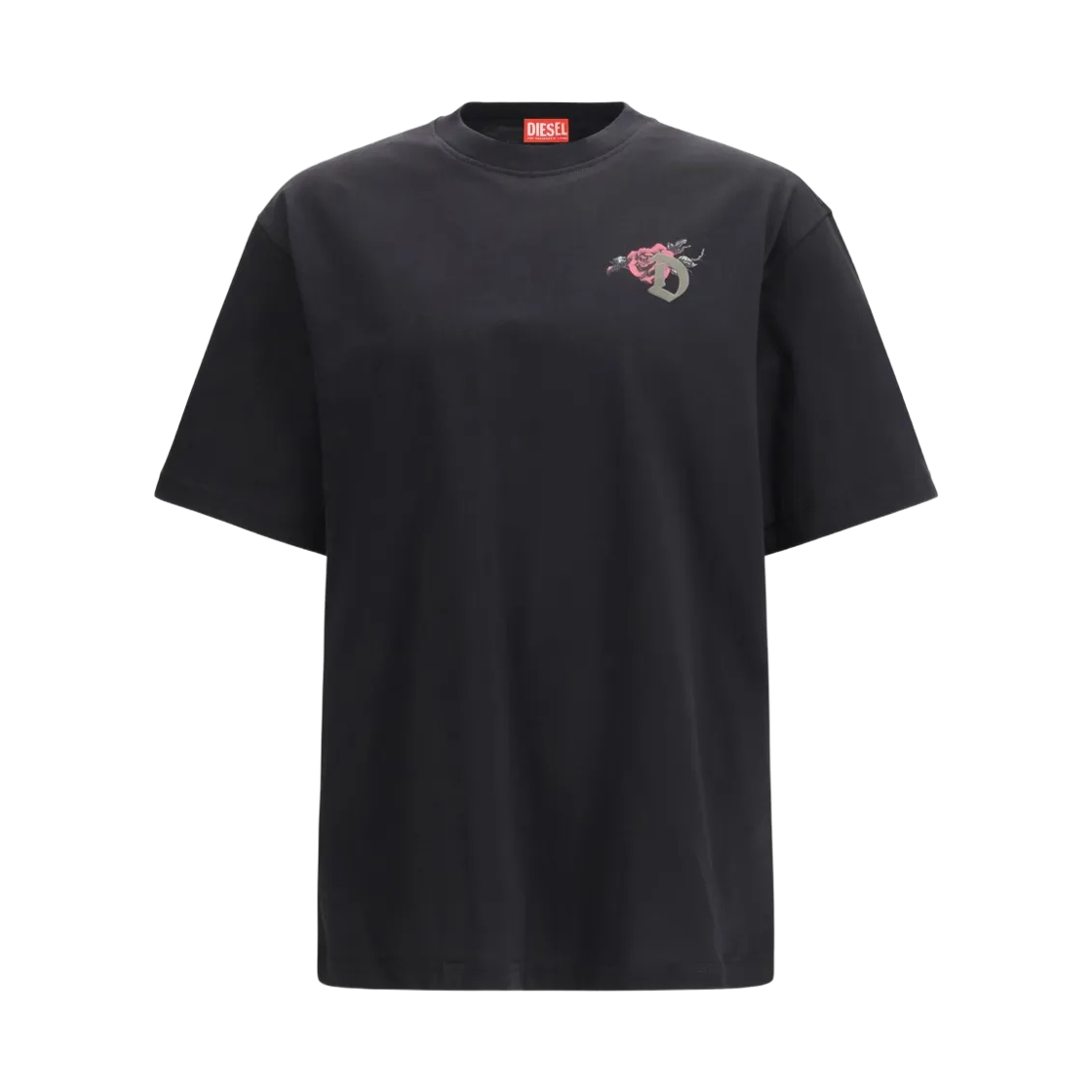 디젤 플로럴 프린트 티셔츠 블랙(Diesel Floral Print T-Shirt Black) - 2