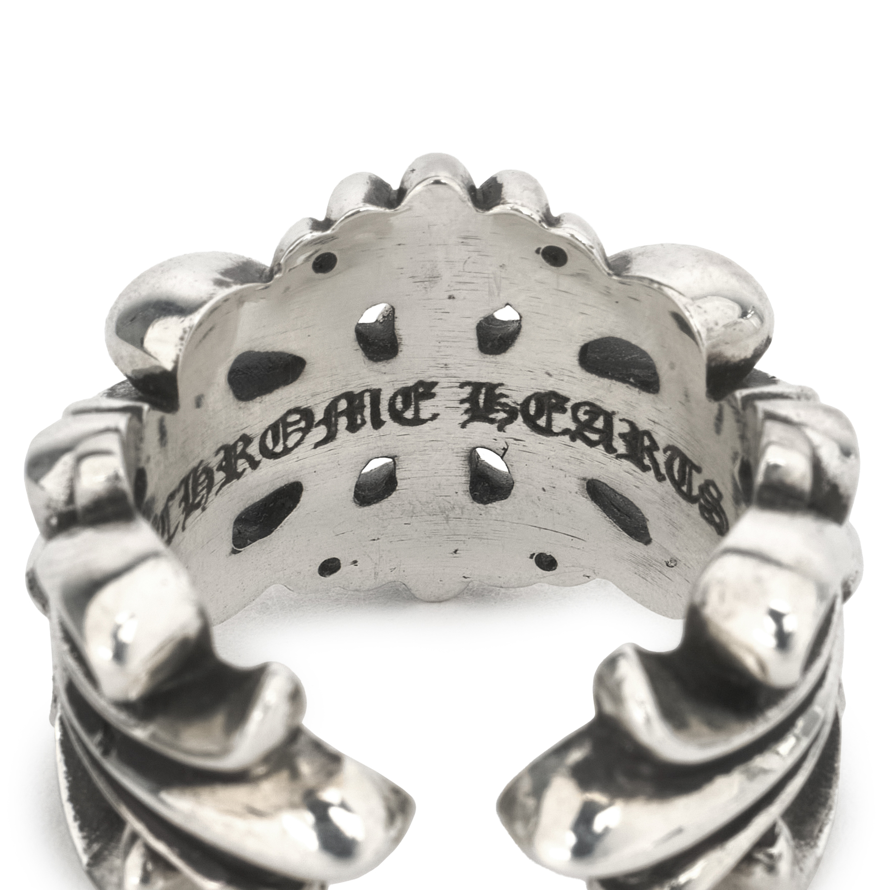 크롬하츠 더블 플로럴 크로스 링 실버(Chrome Hearts Double Floral Cross Ring Silver) - 4