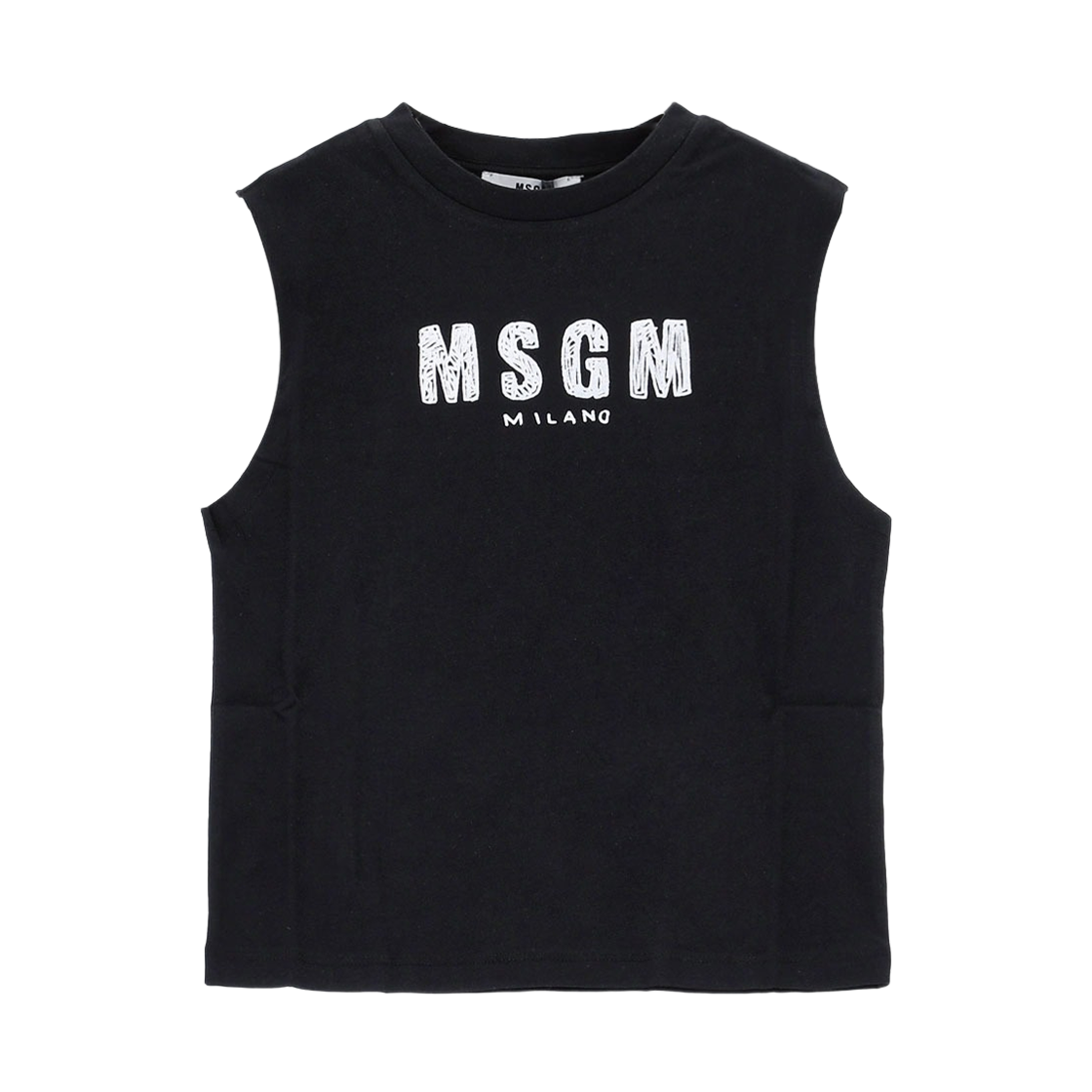 (키즈) 엠에스지엠 로고 슬리브리스 블랙((Kids) MSGM Logo Sleeveless Black) - 1