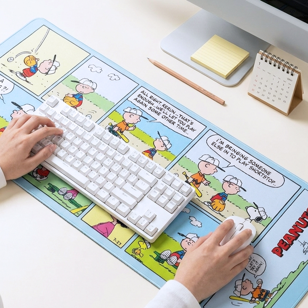 로이체 스누피 논슬립 방수코팅 데스크 마우스 키보드 장패드(Royche Snoopy Non-Slip Water-Resistant Extended Mouse Pad) - 5