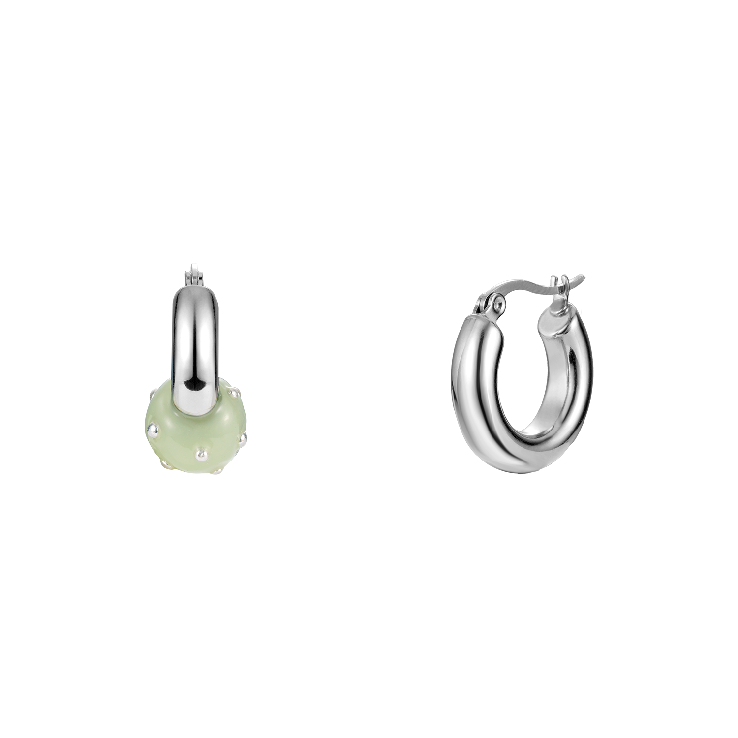 엔프프 롤리팝 후프 이어링 그린(Nff Lollipop Hoop Earrings Green)