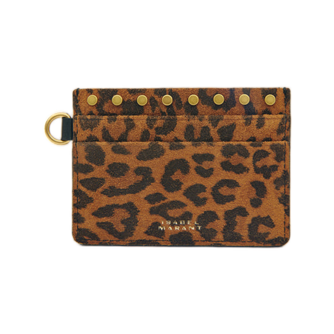 이자벨 마랑 오스칸 스웨이드 레오파드 카드 홀더 레오파드(Isabel Marant Oskan Suede Leopard Card Holder Leopard)