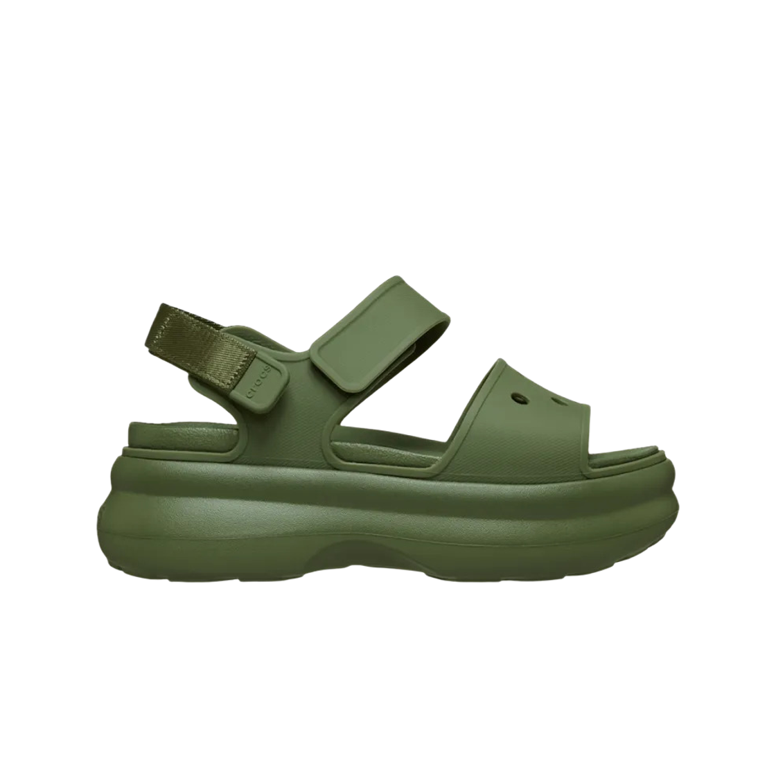 211755-309 (W) Crocs Soho Y Strap Sandal Army Green
