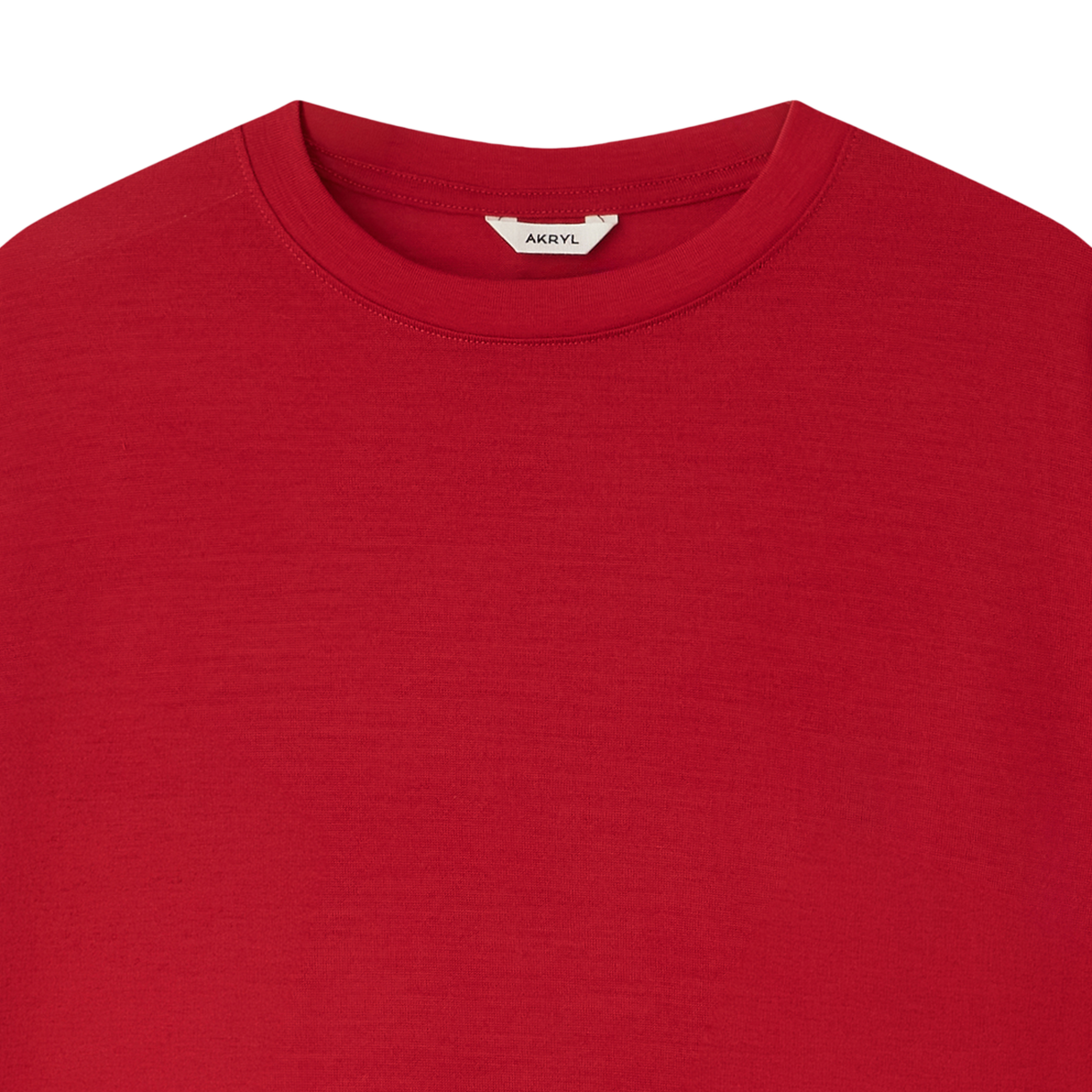 아크릴 울 스무스 티 레드 - 26FW(AKRYL Wool Smooth Tee Red - 26FW) - 3