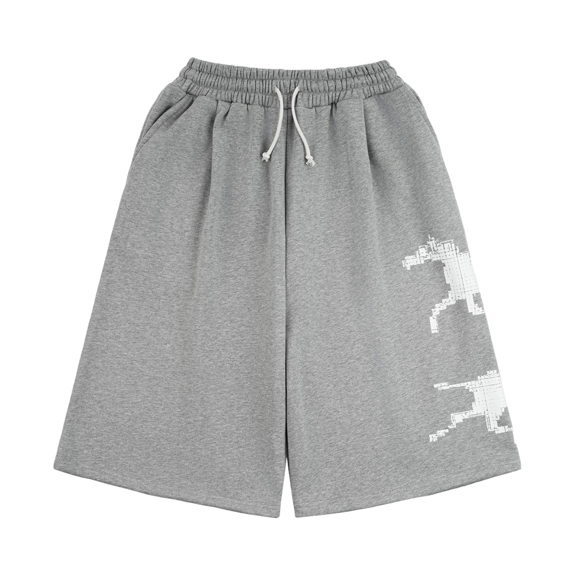 노디 트윈 홀스 버뮤다 팬츠 멜란지 그레이(NODI Twin Horse Bermuda Pants Melange Gray)