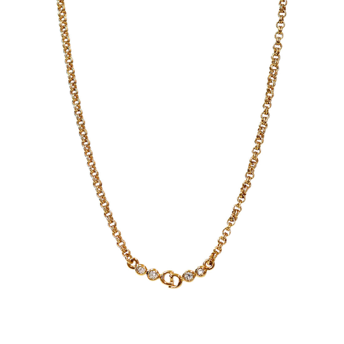 IT4HD4JUV88T Dior Cubic CD Gold Necklace A-B56402