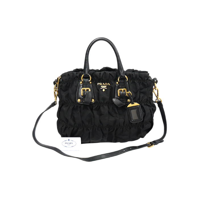 프라다 BN1336 블랙 테수토 고프레 2WAY(Prada BN1336 Black Tessuto Gaufre 2-Way Bag)