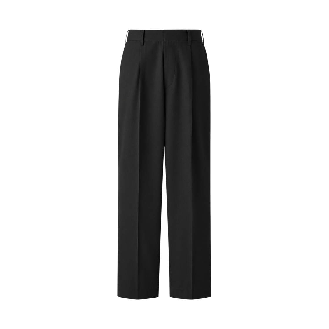 484662-09 Uniqlo C Tuck Wide Tapered Pants Black