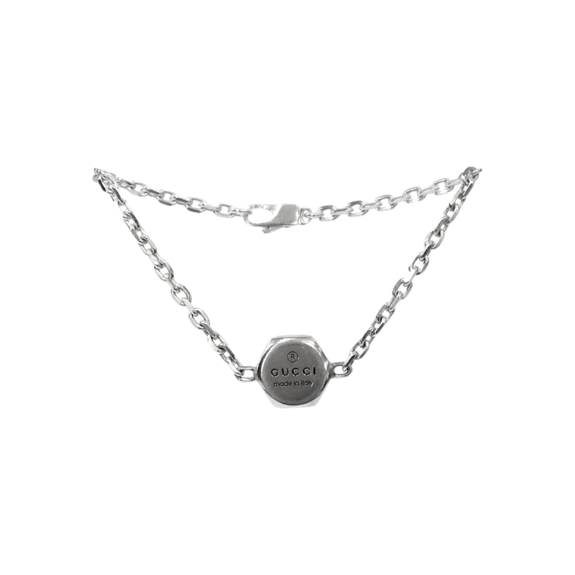 ITI8LBFK2NQ9 Gucci Hexagon Silver Bracelet C-B62417
