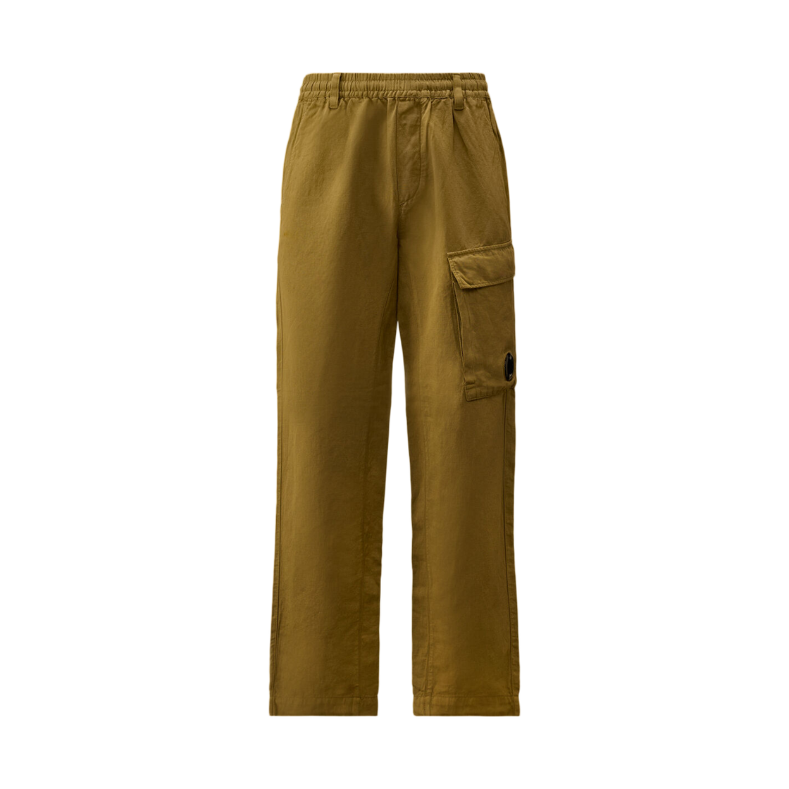 20CMPA249A110626G644 C.P. Company Cotton Linen Elasticated Lens Cargo Pants Dried Herb Green - 26SS