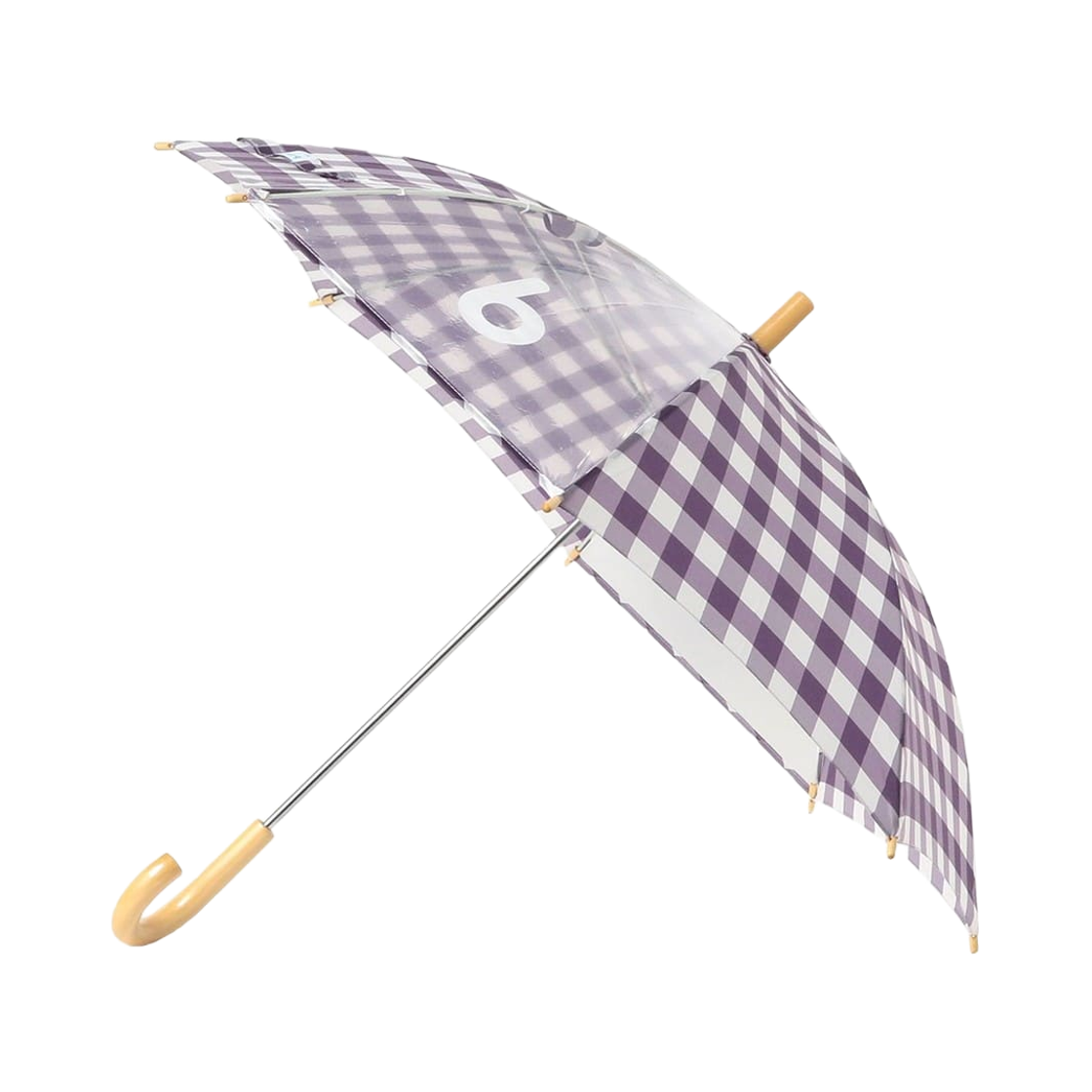 코도모 빔즈 깅엄 롱 엄브렐라 퍼플(Kodomo Beams Gingham Long Umbrella Purple) - 2
