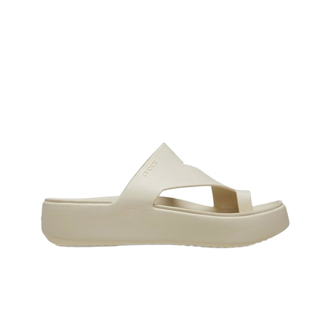 210834-0LH (W) Crocs Getaway Platform Toe Loop Sandal Sandstone