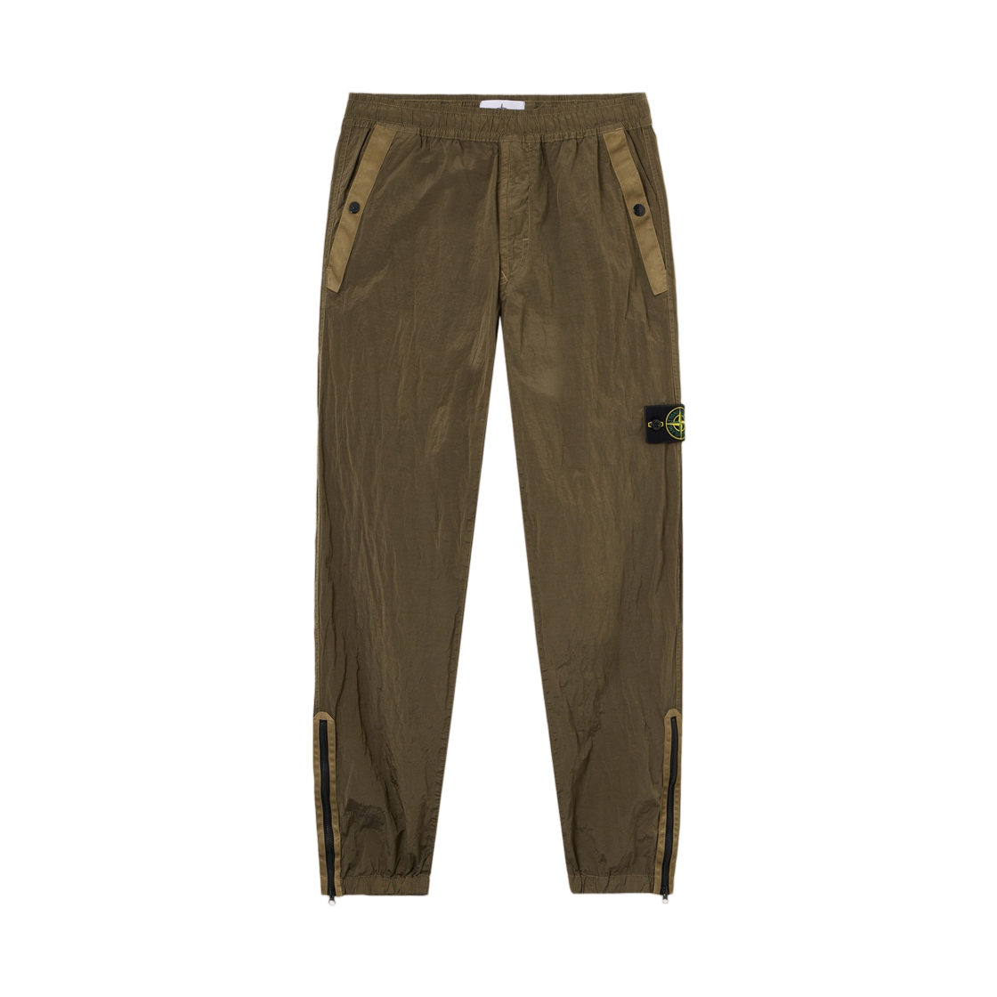 L2S1531000-11S0019-V005G Stone Island 3100011 Nylon Metal In Econyl Regular-Fit Joggers with Zipped Cuffs And Elastic Waist Military Green - 26FW