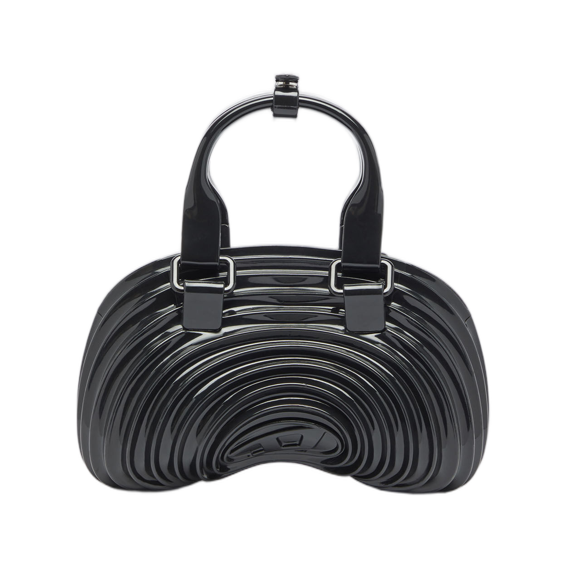 디젤 x 멜리사 퀀텀 돔 핸드백 멜플렉스 블랙(Diesel x Melissa Quantum Dome Handbag In Melflex Black) - 2