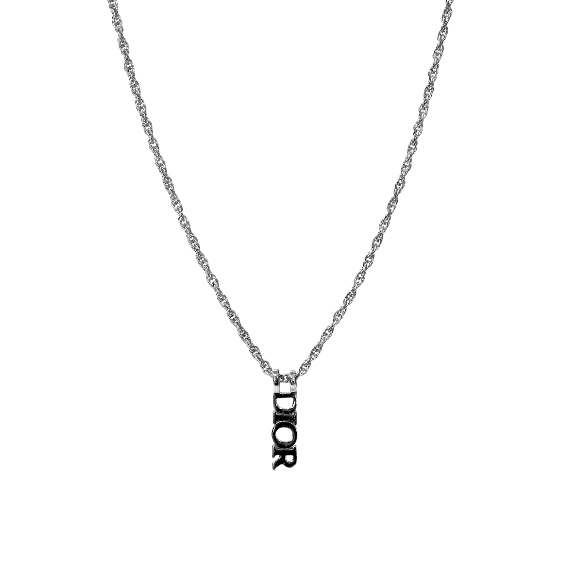 IT6I85A84274 Dior Vertical Silver Necklace A-B57815