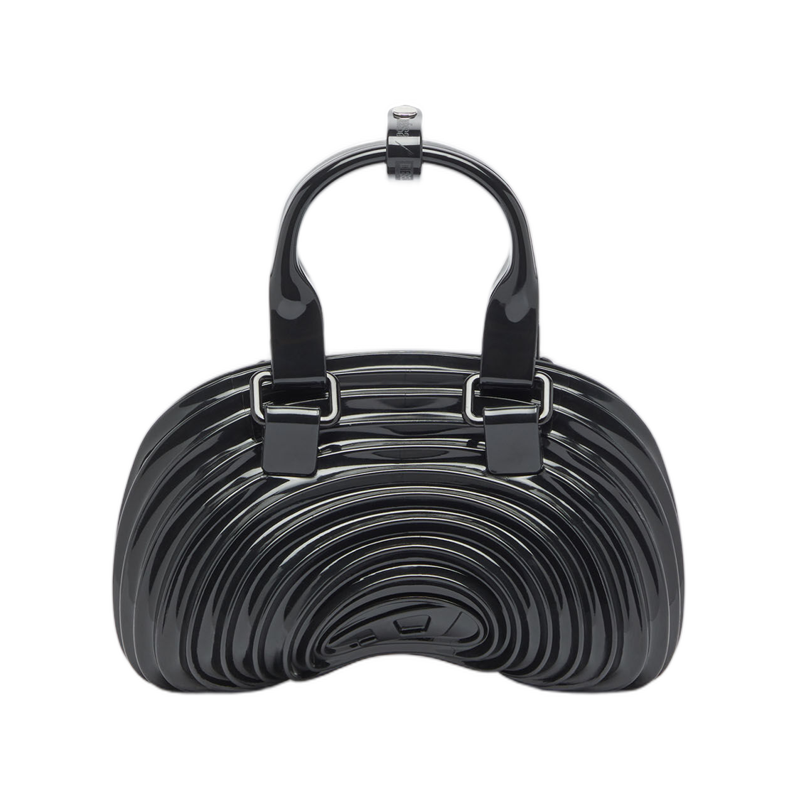 디젤 x 멜리사 퀀텀 돔 핸드백 멜플렉스 블랙(Diesel x Melissa Quantum Dome Handbag In Melflex Black)