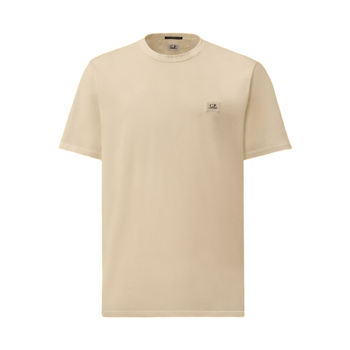 20CMTS113A006374G103 C.P. Company Mercerized Jersey 70/2 Gasato Short Sleeve Patch T-Shirt Gauze White - 26SS