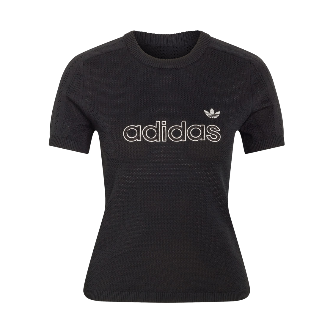 KR9604 (W) Adidas Mesh Cali T-Shirt Black Cloud White - KR Sizing