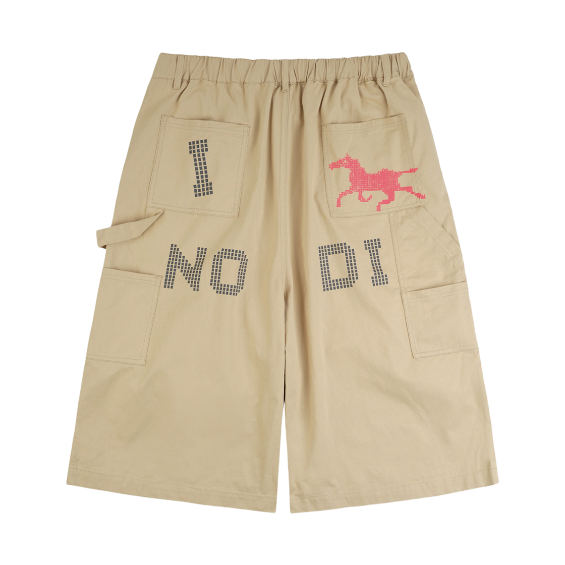 노디 시스템 에러 홀스 코튼 버뮤다 팬츠 베이지(NODI System Error Horse Cotton Bermuda Pants Beige) - 1