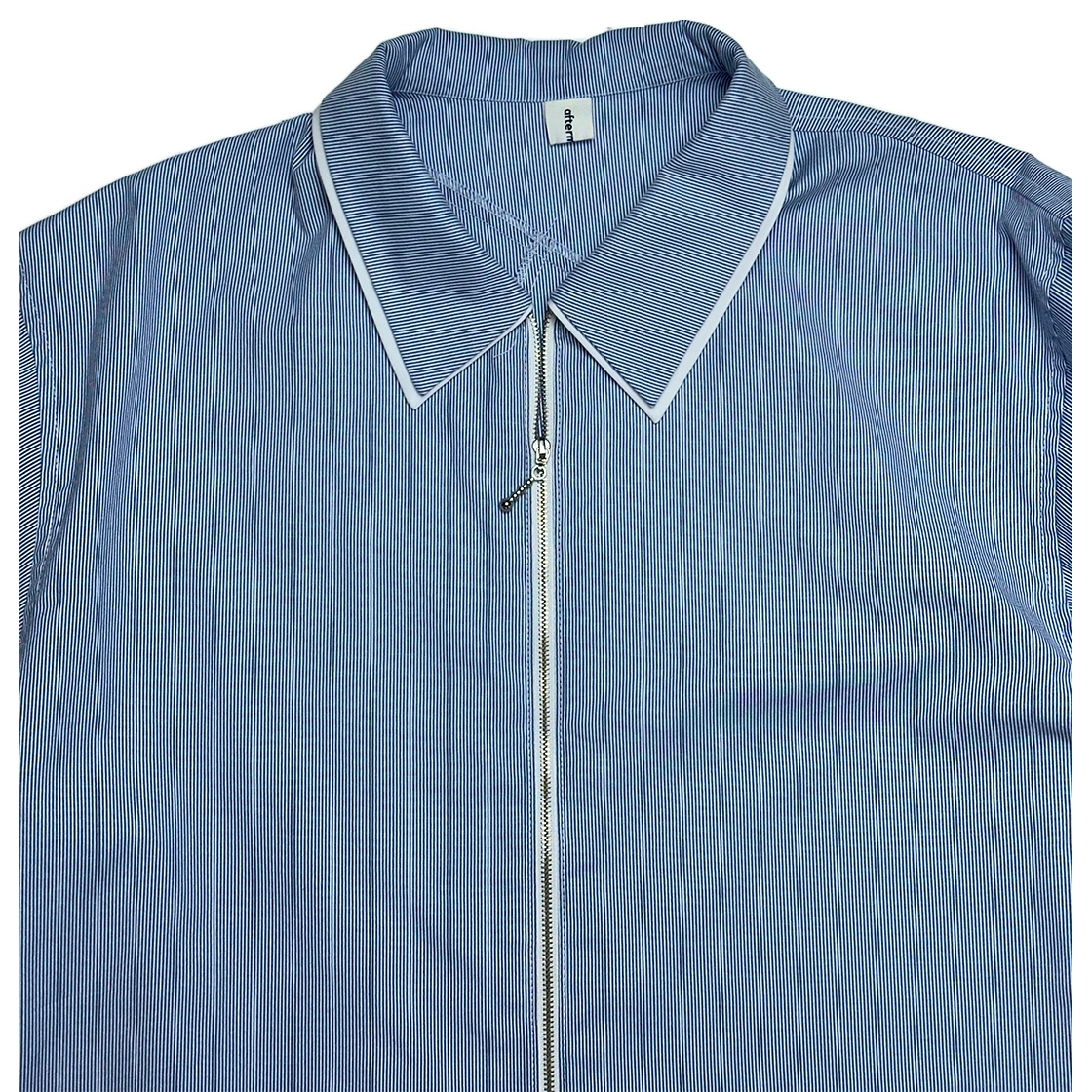 애프터마켓 블루 스트라이프 집업 셔츠(aftermarket Blue Stripe Zip-Up Shirt) - 4
