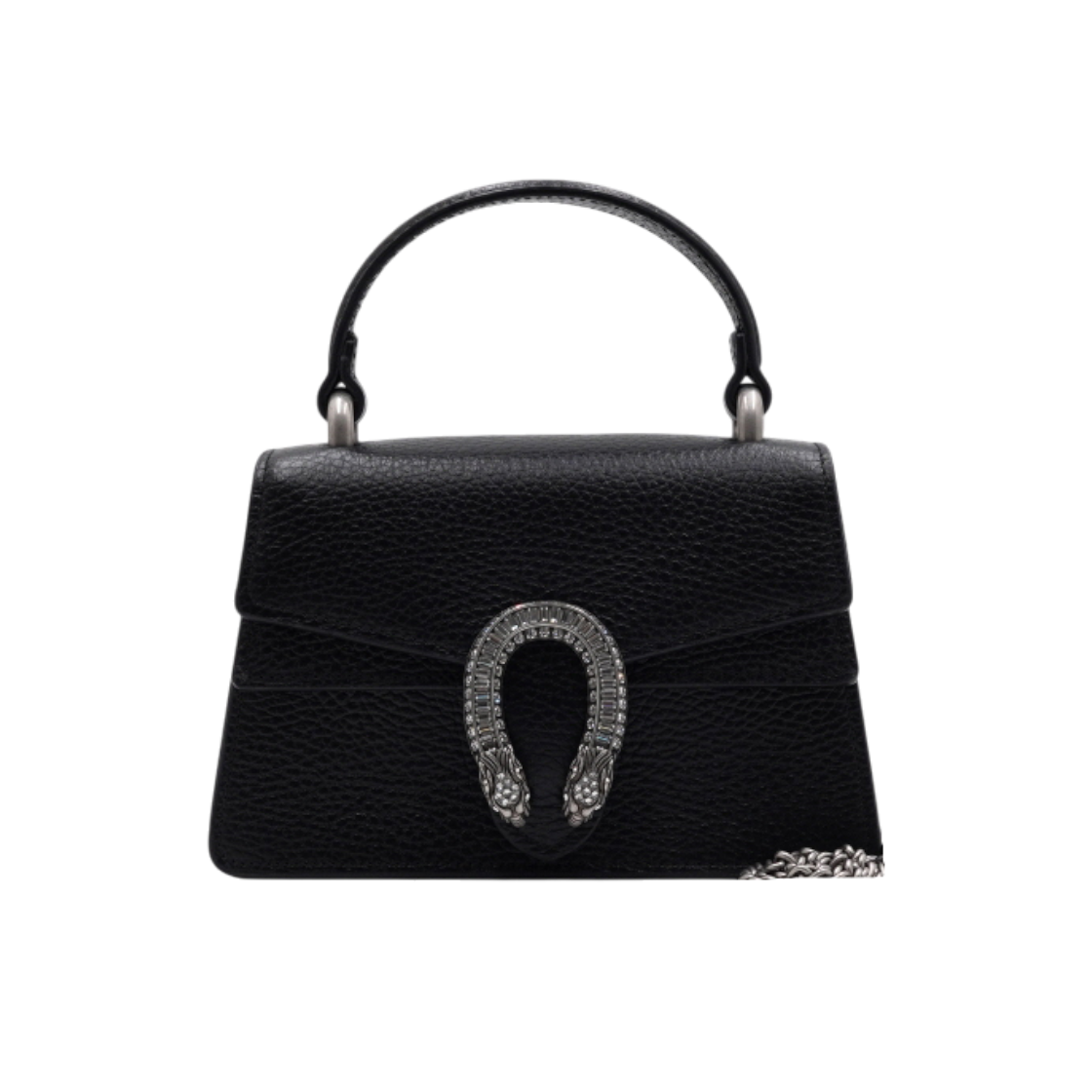 ITLJVIJ5D2RV Gucci Dionysus Mini Top Handle Tote Bag Silver Chain Shoulder Strap