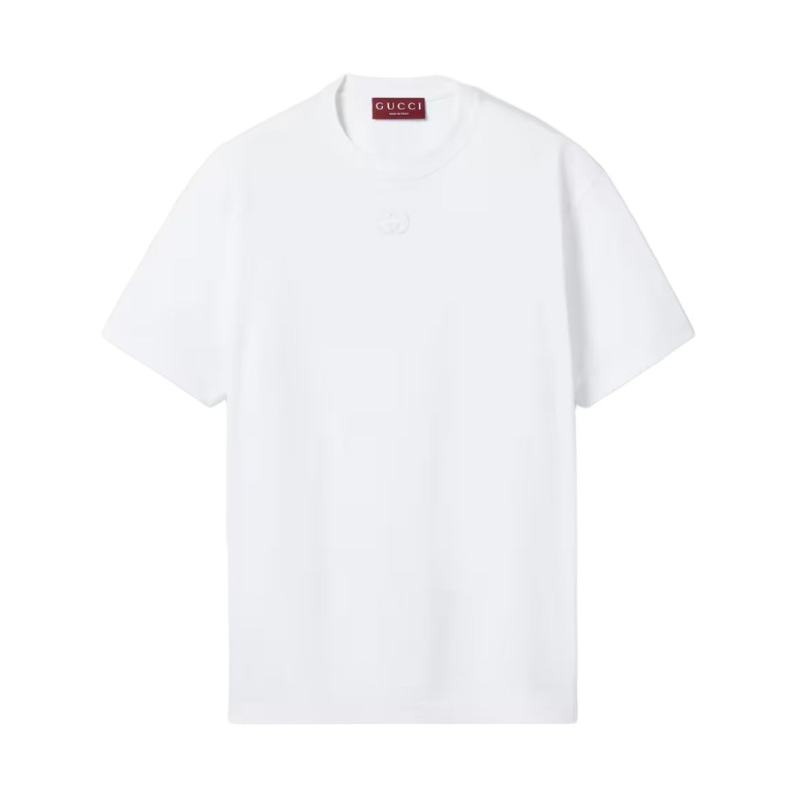 837959-XJHJR-9692 (W) Gucci Cotton Jersey T-Shirt with Embroidery White