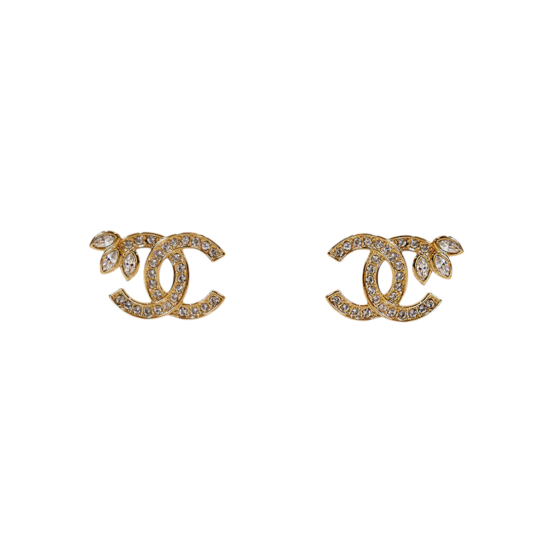 ITRGWIJVKT2F Chanel Crystal Floral Earrings