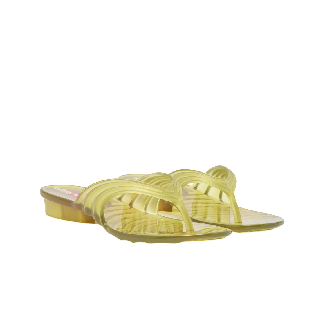 (W) 디젤 x 멜리사 스컬프츄럴 플립플랍 멜플렉스 옐로우((W) Diesel x Melissa Sculptural Flip-Flops In Melflex Yellow) - 2