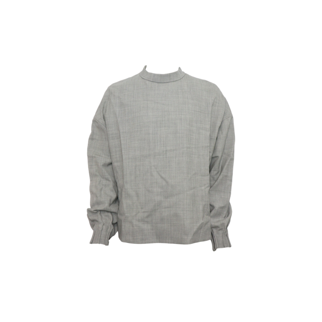 IT4Q9AF5NKAV Dior Gray Wool Blend Button-Up Shirt