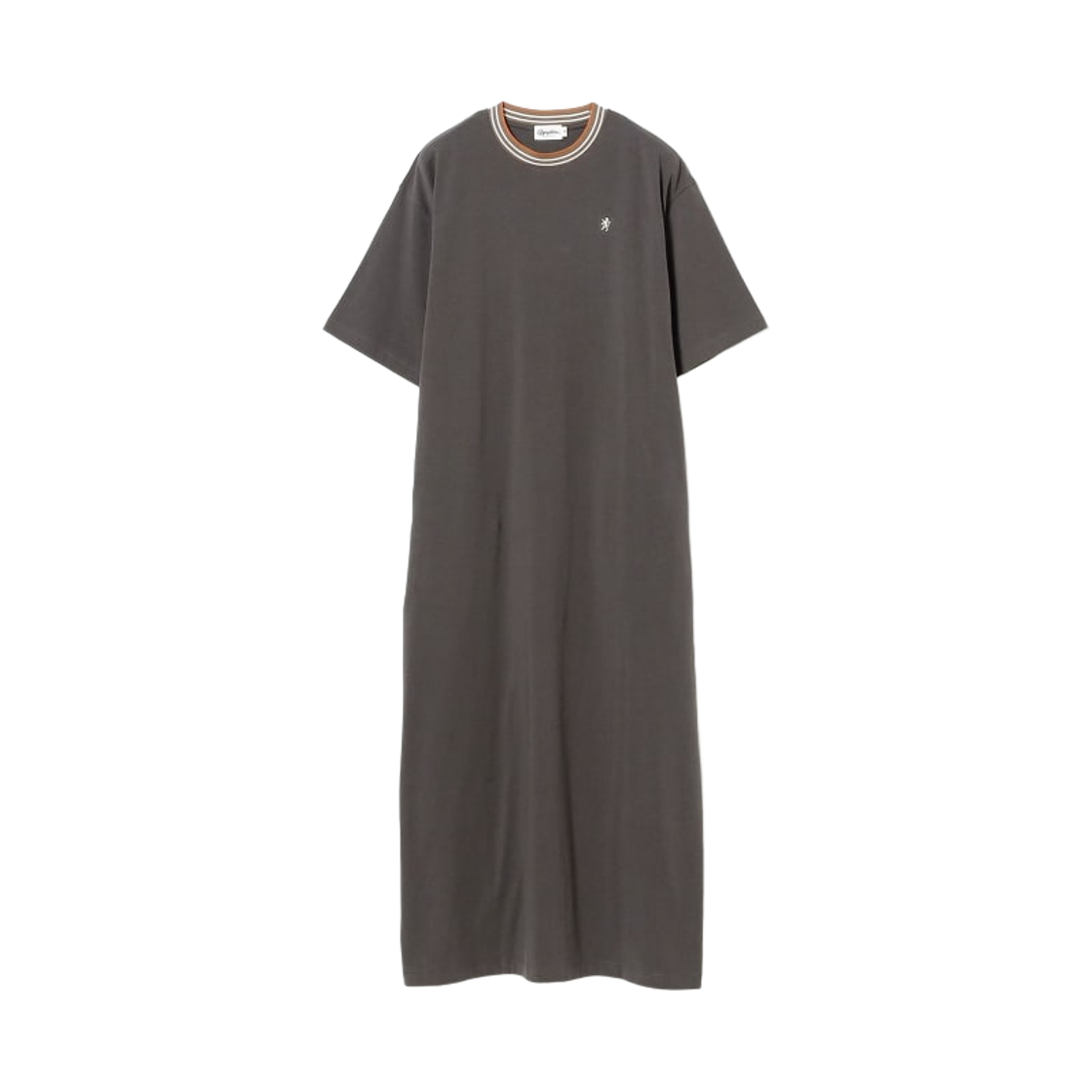 61-26-1499-024 (W) Ray Beams x Gymphlex Crewneck Cut Dress Charcoal Grey