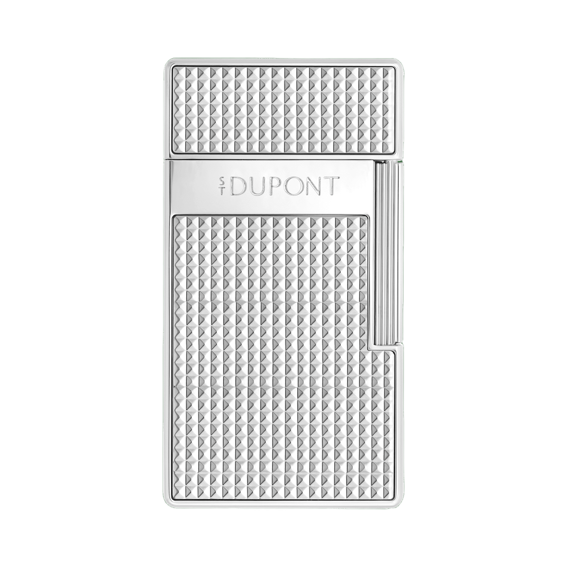25210 S.T. Dupont Biggy Diamond Head Lighter Silver