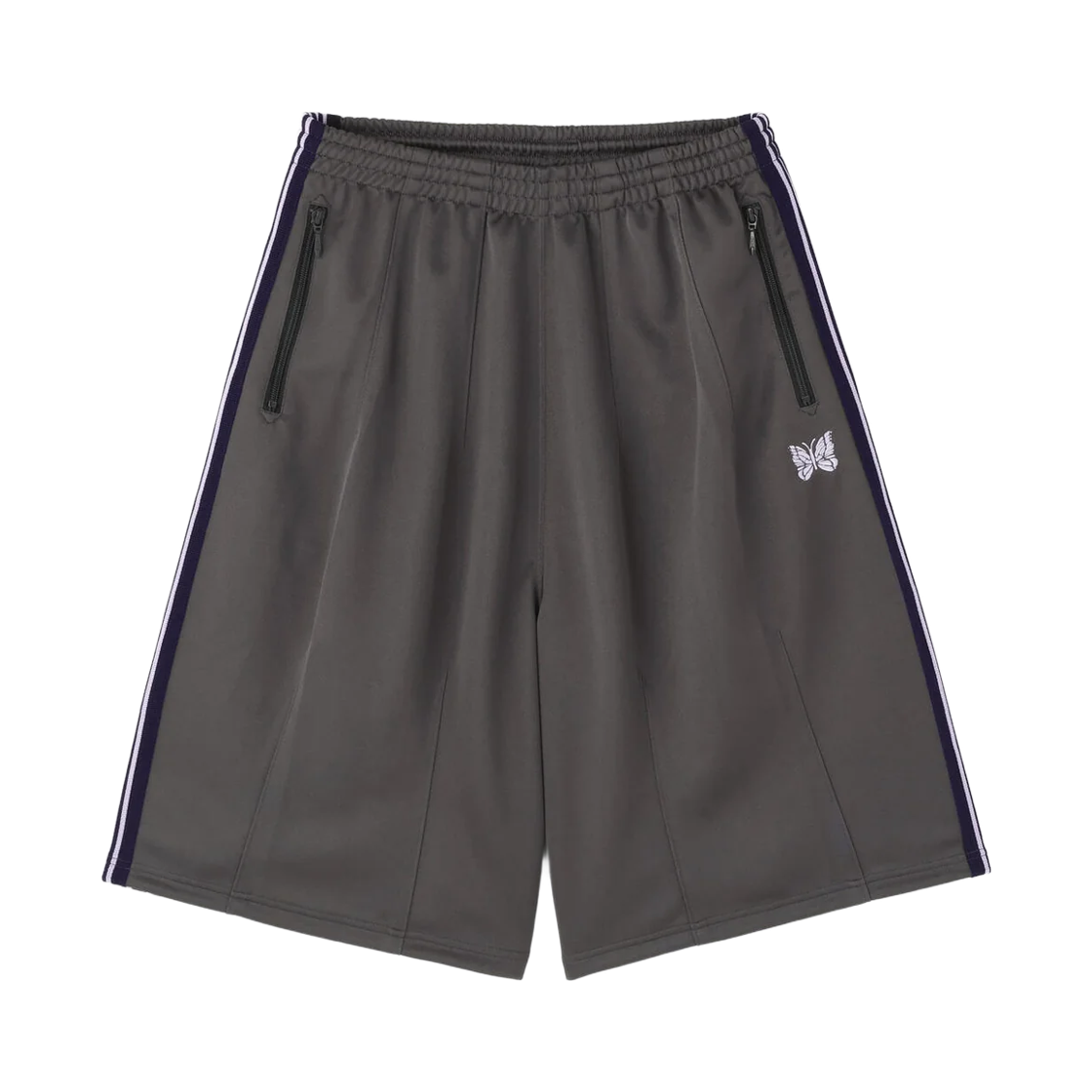 니들스 x LHP H.D. 트랙 팬츠 쇼츠 폴리 스무스 차콜(Needles x LHP H.D. Track Pants Shorts Poly Smooth Charcoal) - 1