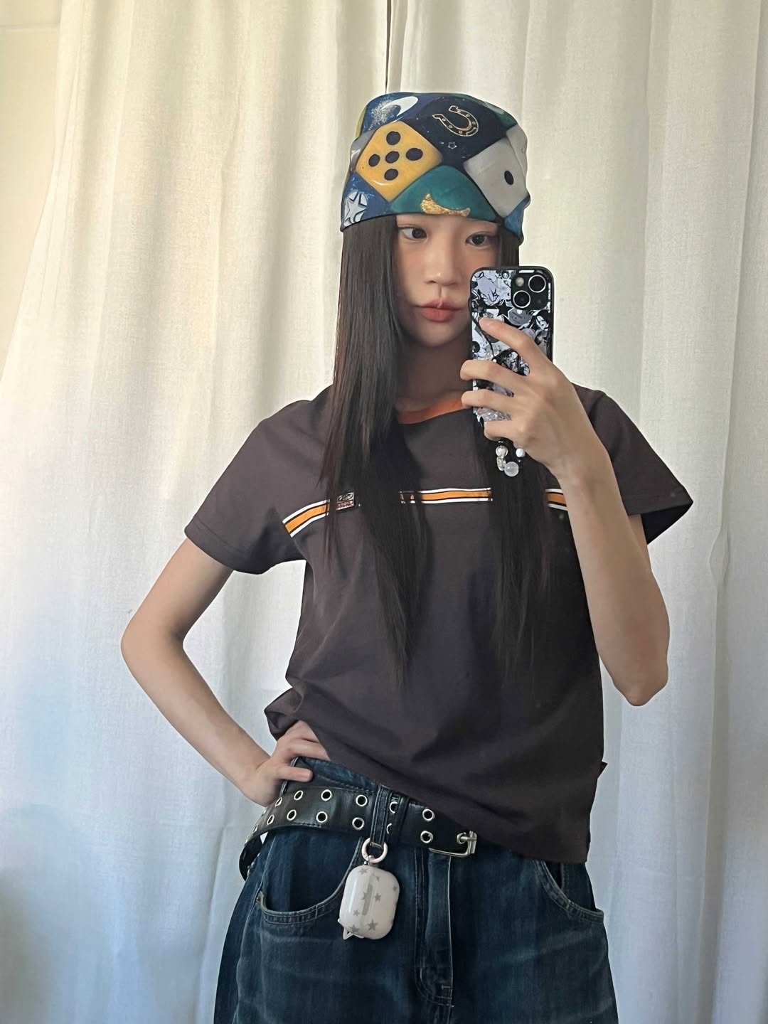 SPORT CHAMBER Women Glide Short-Sleeve T-Shirt Brown 착용 스타일 - 6