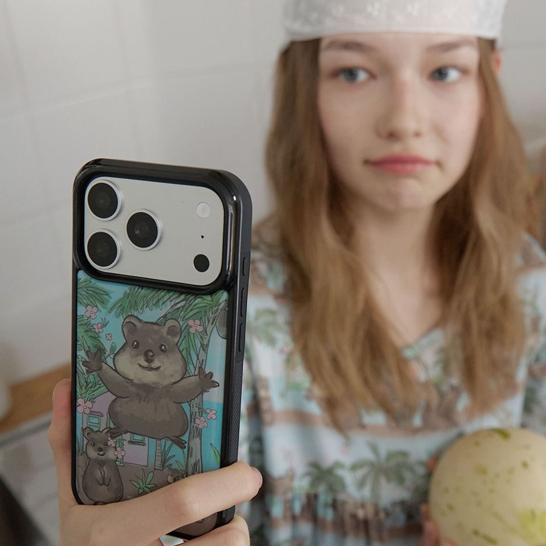 뮤즈무드 쿼카 데이 에폭시 휴대폰 케이스(Musemood Quokka Day Epoxy Phone Case) - 4