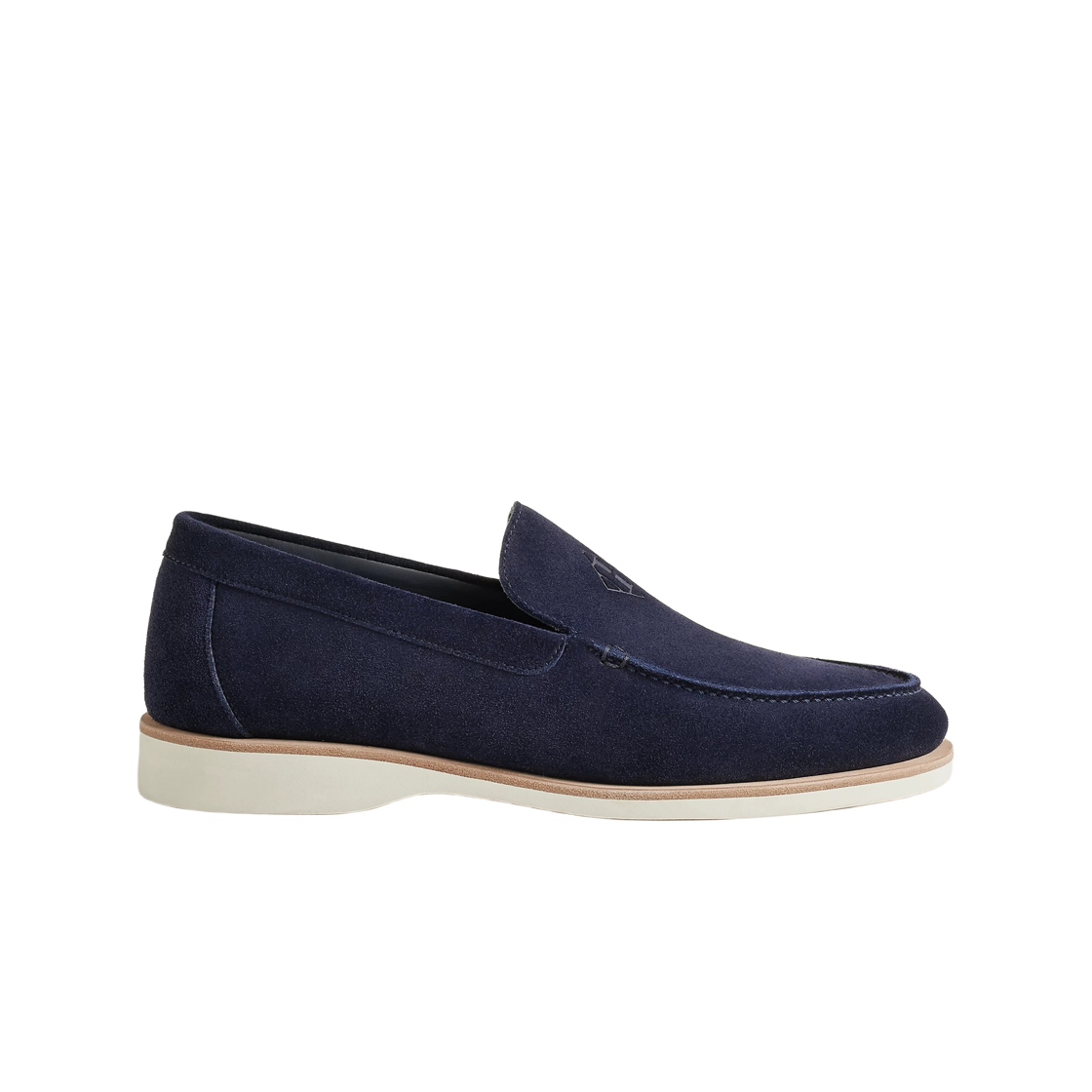 H252964ZAI2 Hermes Low Loafer Suede Calfskin & Marine