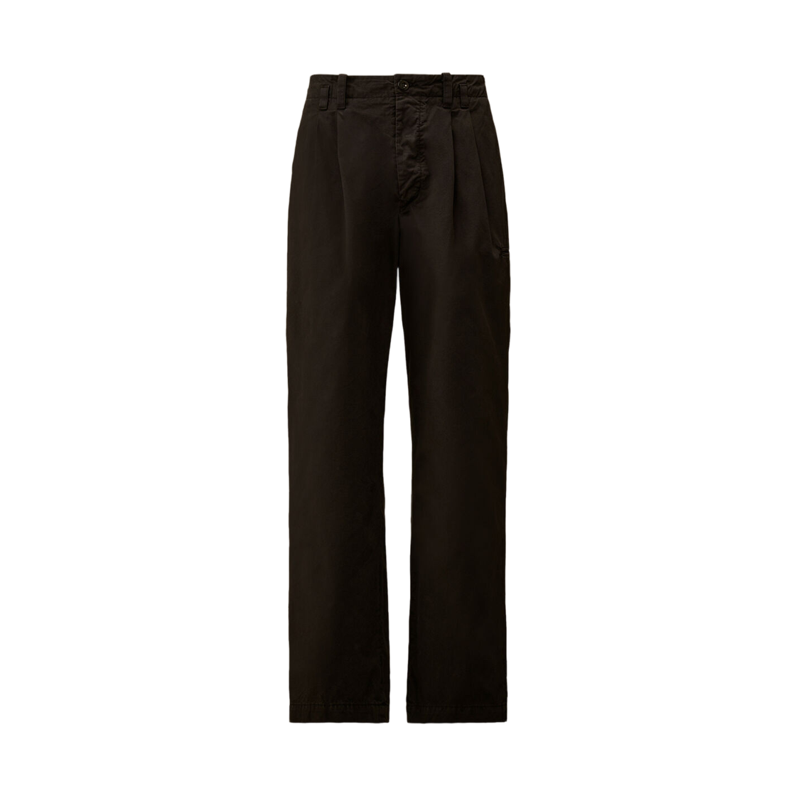 20CMPA290A110340O999 C.P. Company Cotton Gabardine Loose Pinces Pants Black - 26SS
