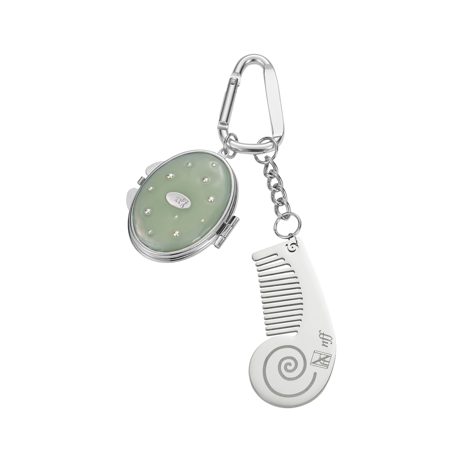 엔프프 다이빙 오벌 미러 키링 그린(Nff Diving Oval Mirror Keyring Green) - 2