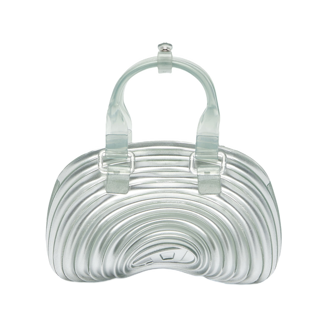 디젤 x 멜리사 퀀텀 돔 핸드백 멜플렉스 실버(Diesel x Melissa Quantum Dome Handbag In Melflex Silver) - 2