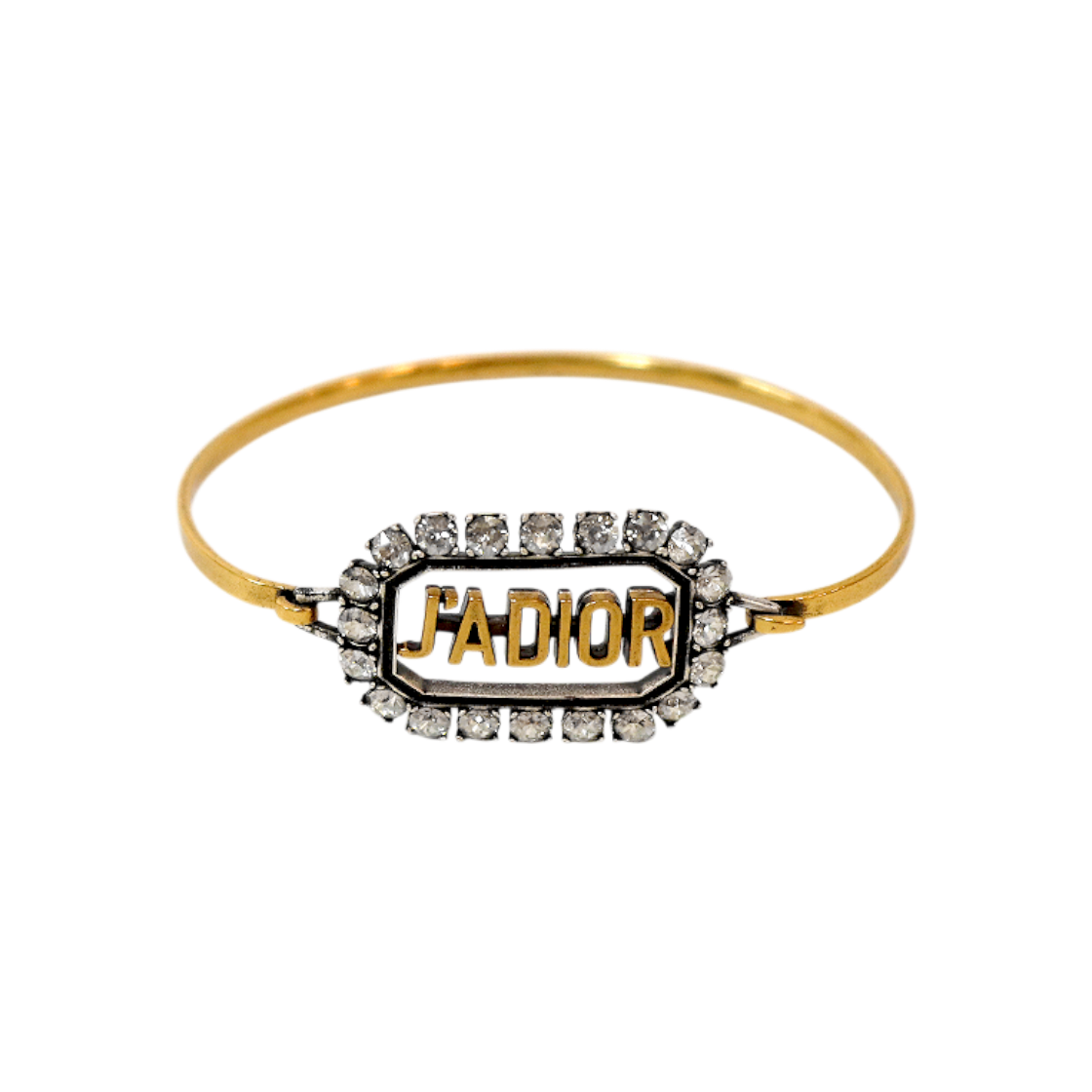 IT6KD7ME68TI Dior Cubic Zirconia Gold Bangle Bracelet C-B62011