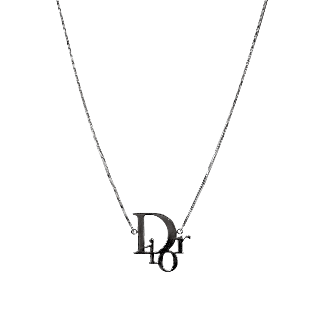 ITGQ95T2UOVD Dior Oblique Silver Necklace A-B57825