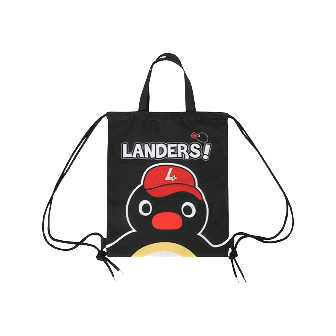 SSG 랜더스 x 핑구 짐색 블랙(SSG Landers x Pingu Gym Sack Black)