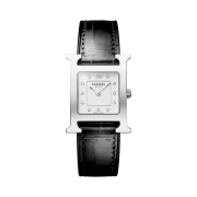 Hermes Heure H Watch Small Smooth Alligator Strap & Noir